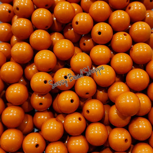 20MM Burnt Orange Beads - Sassy Bead Shoppe