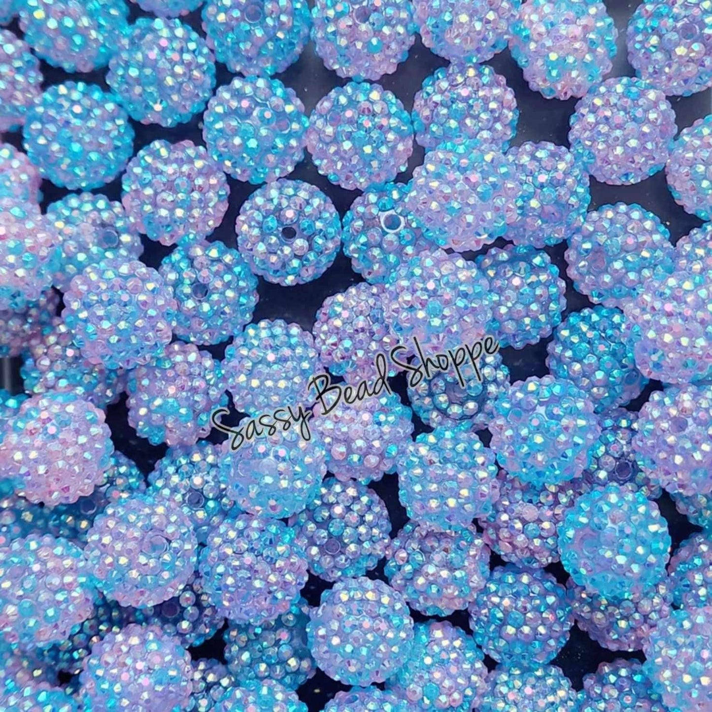 20MM Mermaid Rhinestone Beads - Sassy Bead Shoppe
