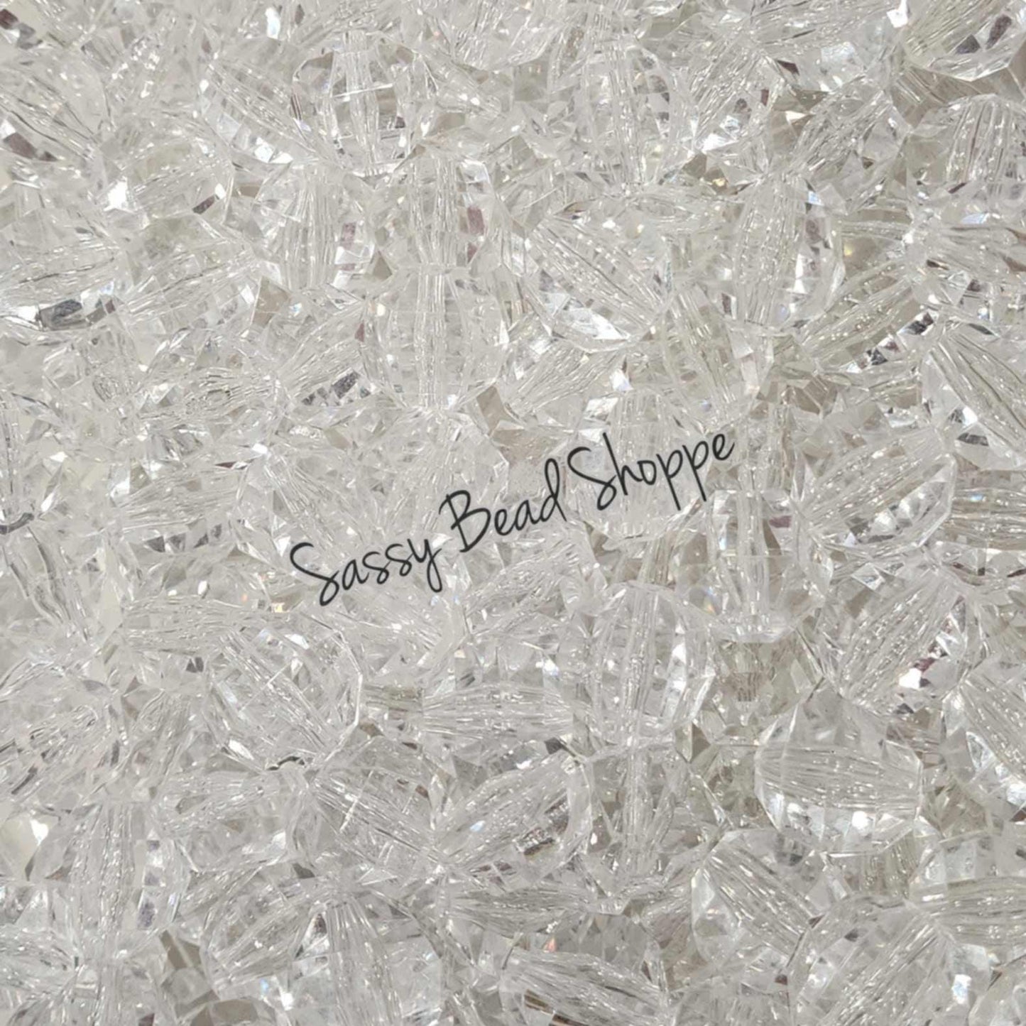 20MM Clear Hex Beads - Sassy Bead Shoppe