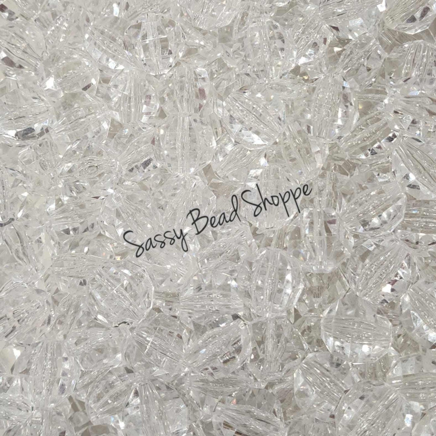 20MM Clear Hex Beads