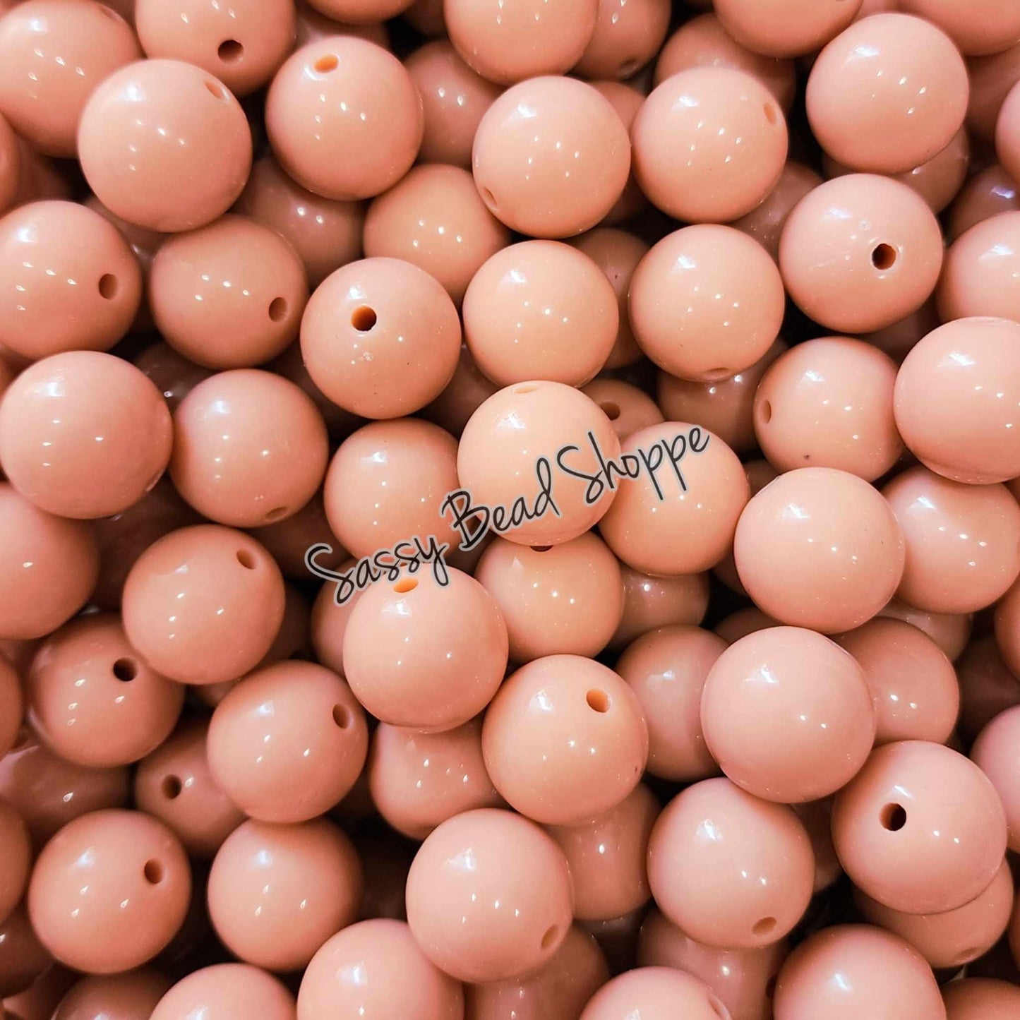 20MM Peach Pink Beads - Sassy Bead Shoppe