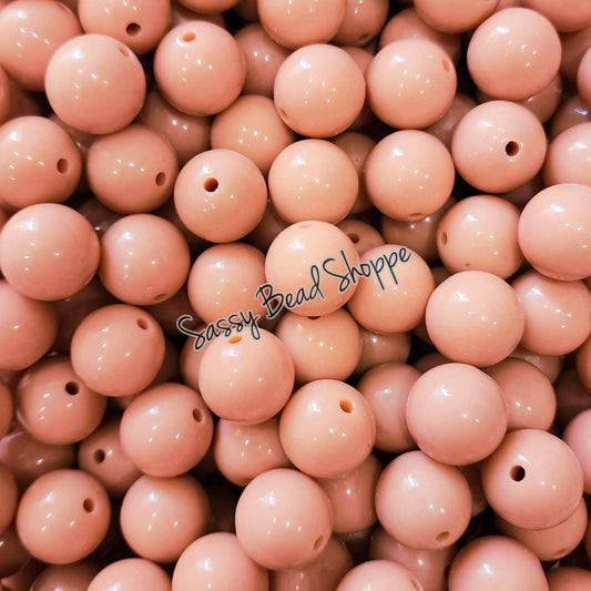20MM Peach Pink Beads - Sassy Bead Shoppe