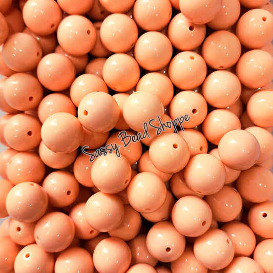 20MM Light Peach Beads - Sassy Bead Shoppe