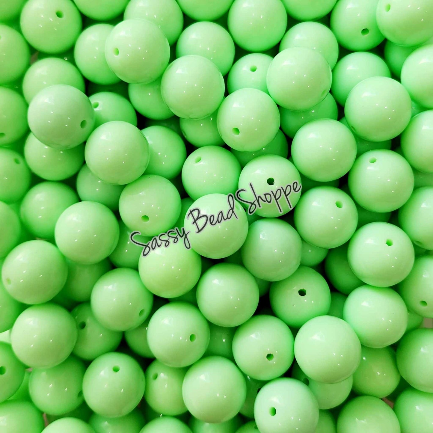 20MM Light Green Beads