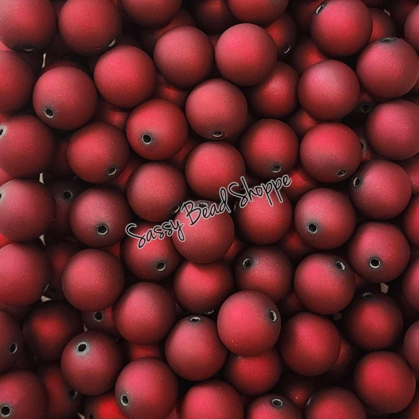 20MM Dark Red Rubber Beads