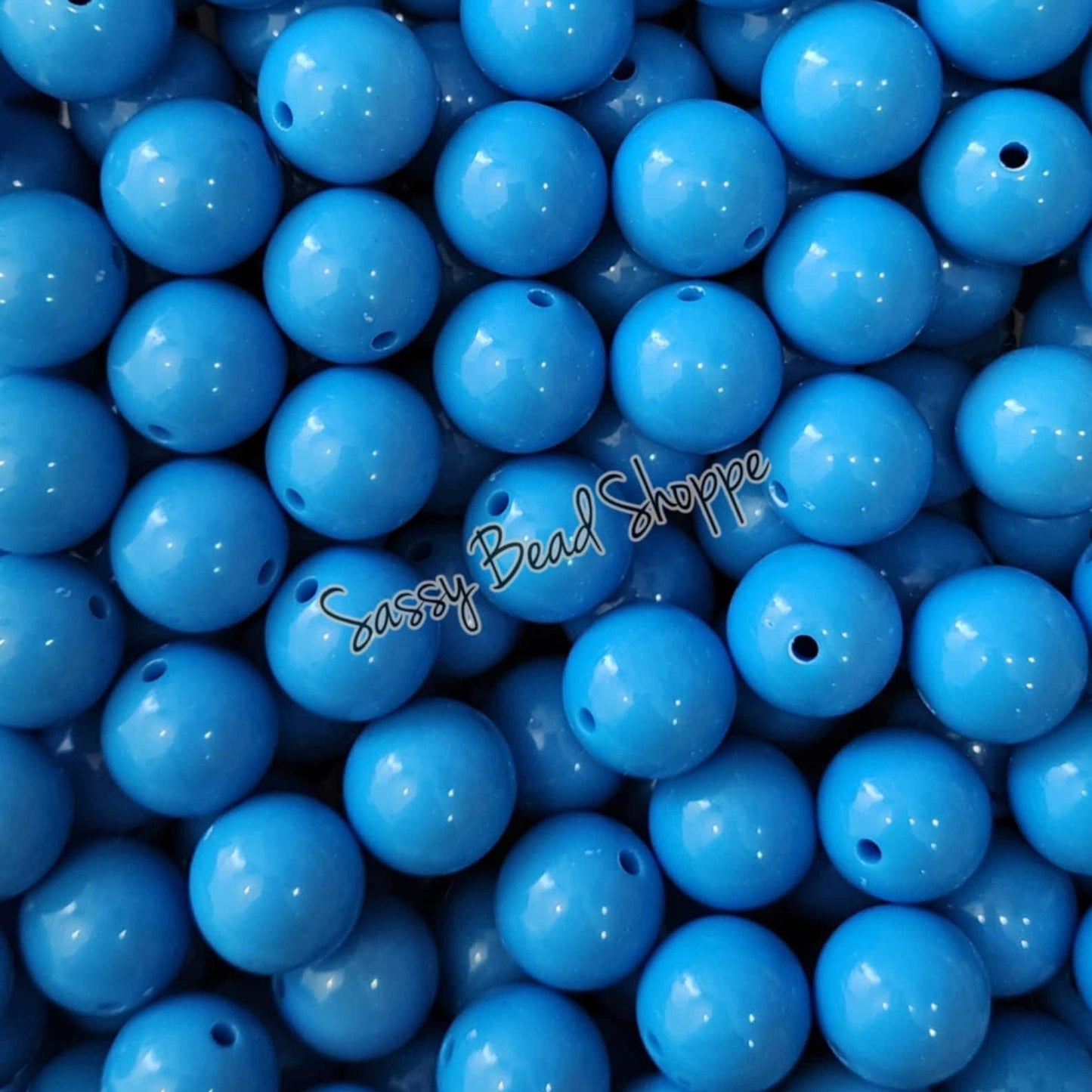 20MM Light Blue Beads - Sassy Bead Shoppe