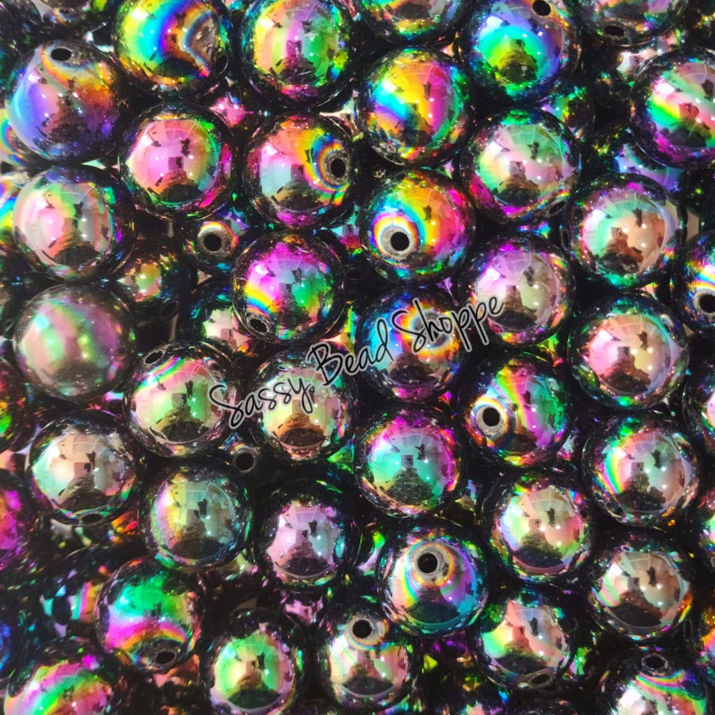 20MM Navy AB Beads - Sassy Bead Shoppe