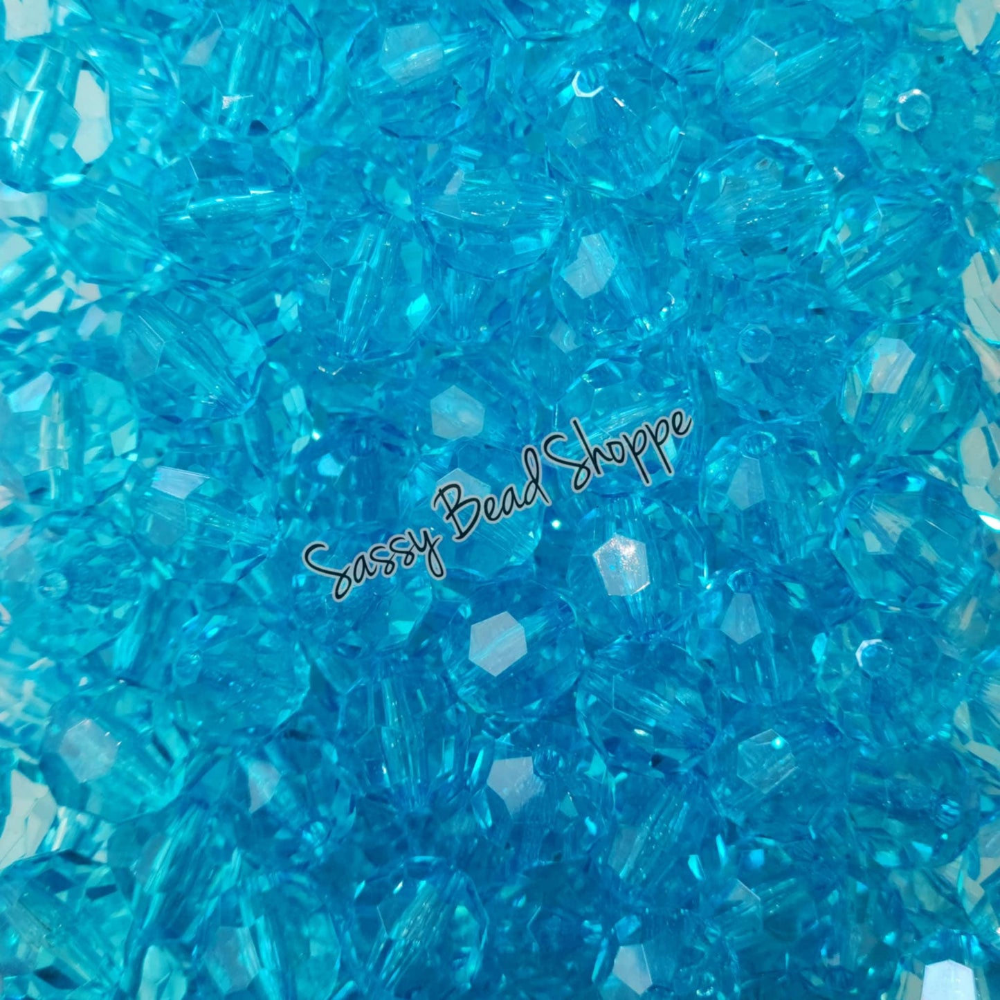 20MM Turquoise Fauceted Beads - Sassy Bead Shoppe