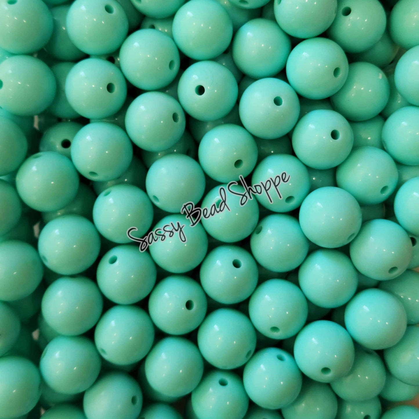 20MM Light Mint Beads - Sassy Bead Shoppe