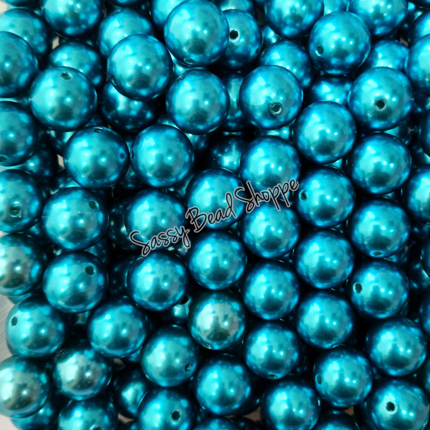 20MM Peacock Pearl Beads - Sassy Bead Shoppe