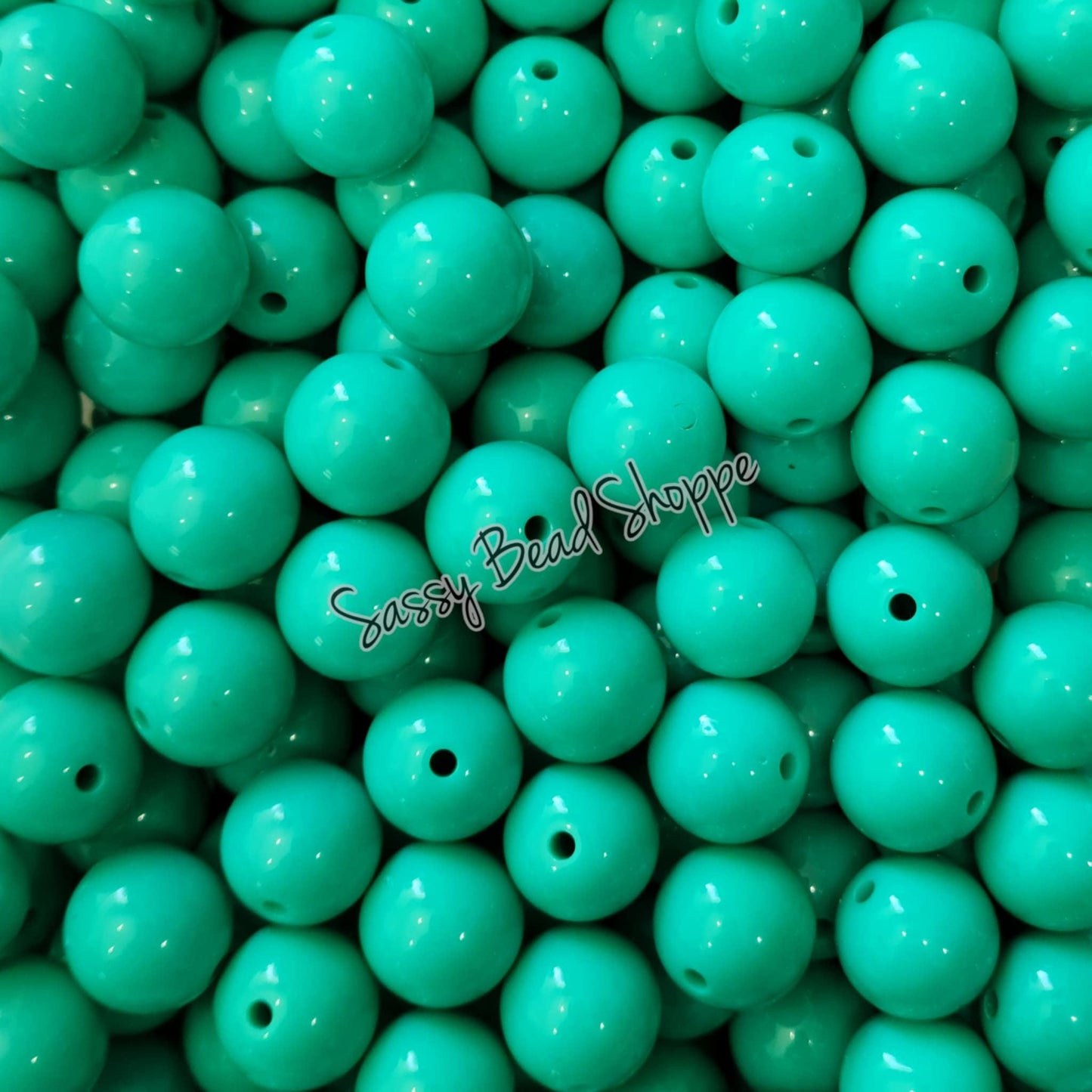 20MM Light Teal Beads - Sassy Bead Shoppe