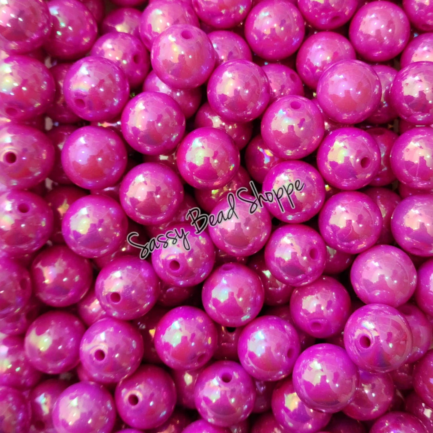 20MM Dark Lilac AB Beads - Sassy Bead Shoppe
