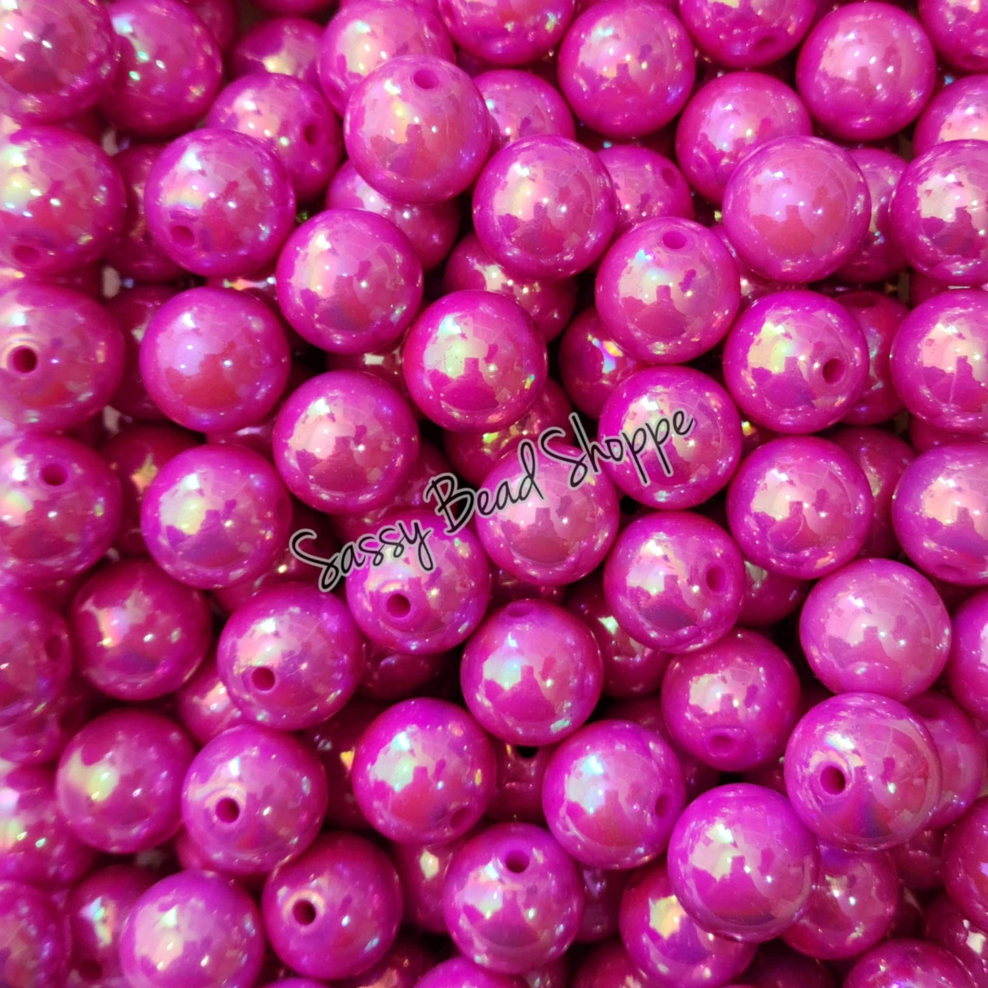 20MM Dark Lilac AB Beads - Sassy Bead Shoppe