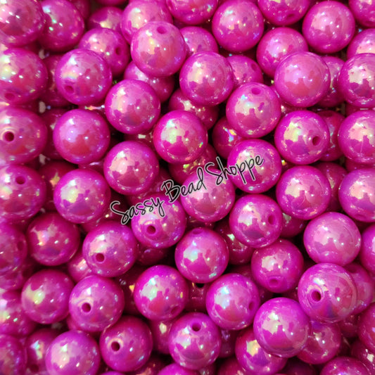 20MM Dark Lilac AB Beads - Sassy Bead Shoppe