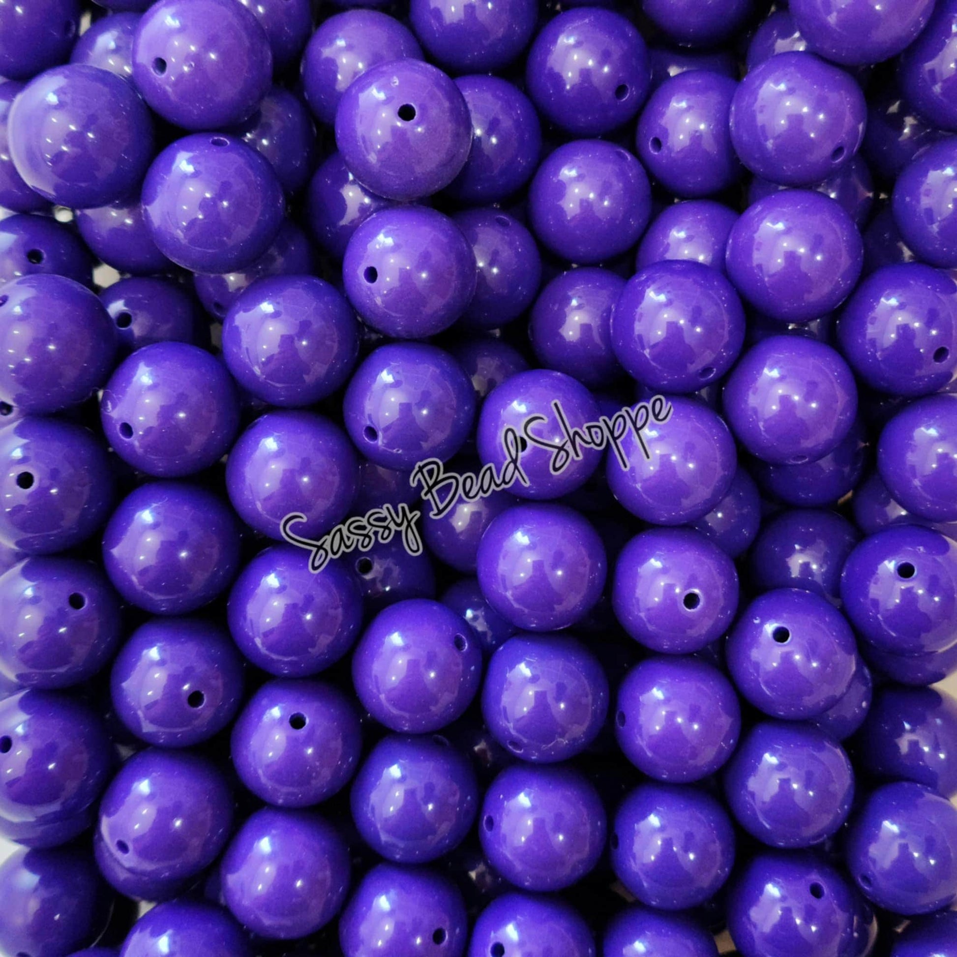 20MM Midnight Plum Beads - Sassy Bead Shoppe