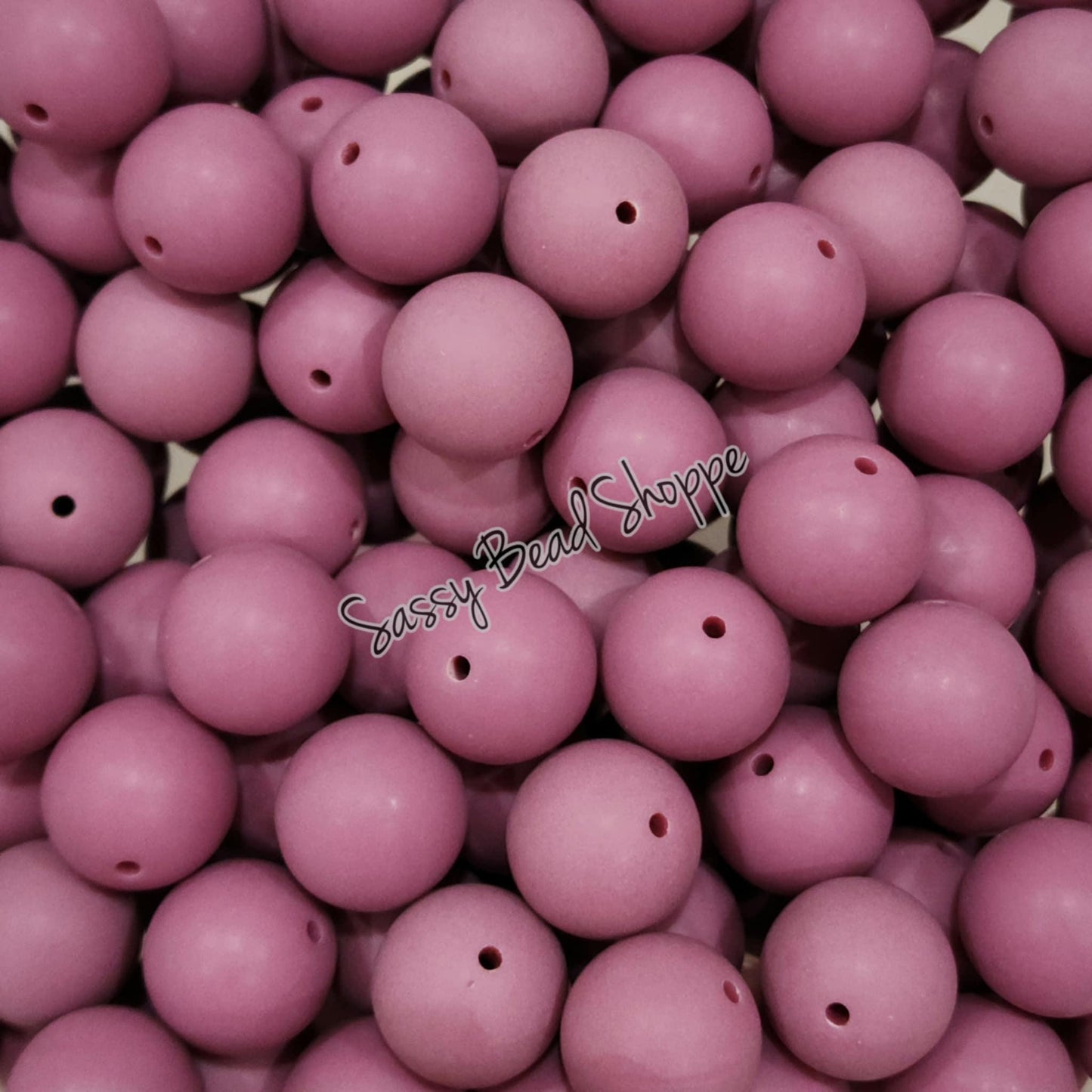 20MM Dark Mauve Matte Beads