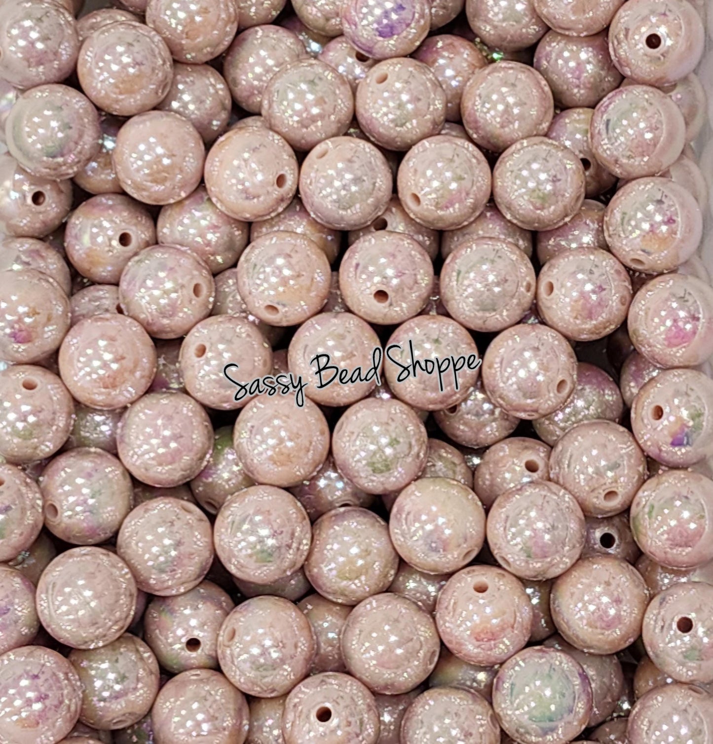 20MM Light Mauve AB Beads