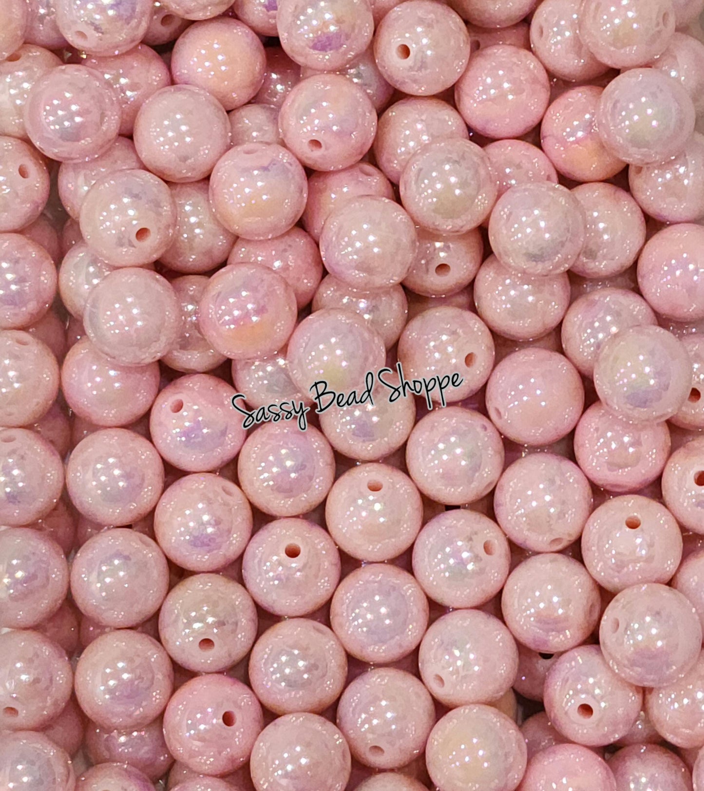 20MM Pink AB Beads - Sassy Bead Shoppe