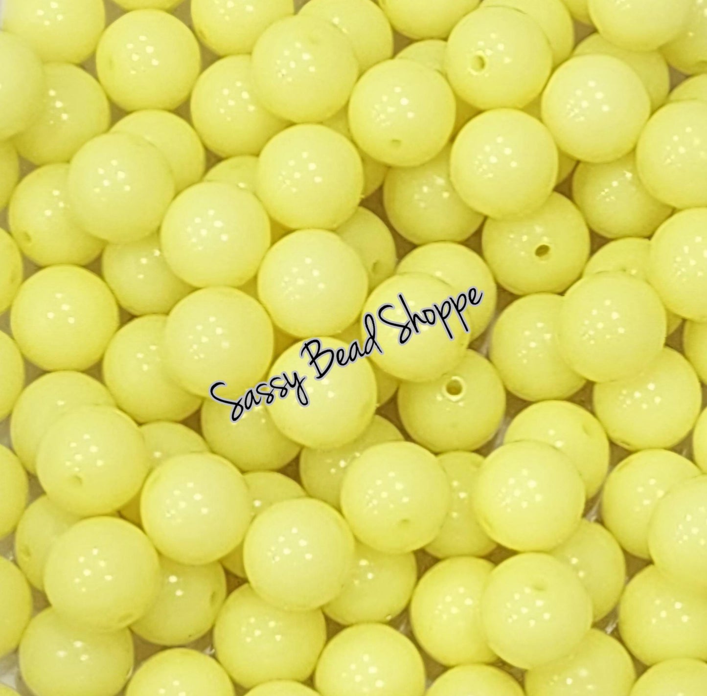 20MM Yellow Jelly Beads - Sassy Bead Shoppe