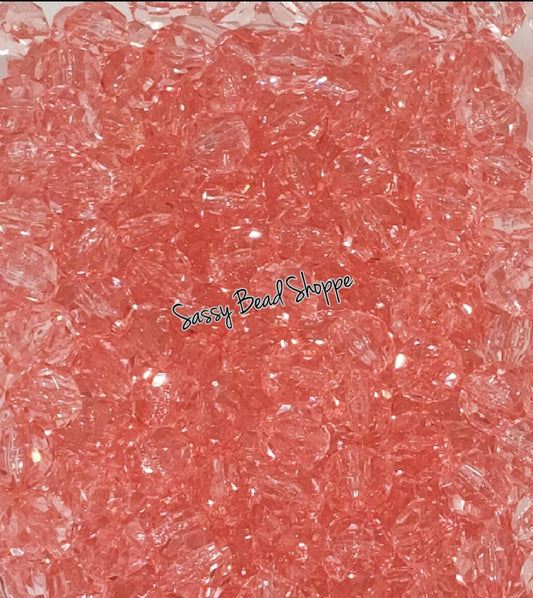 20MM Coral Fauceted Beads - Sassy Bead Shoppe