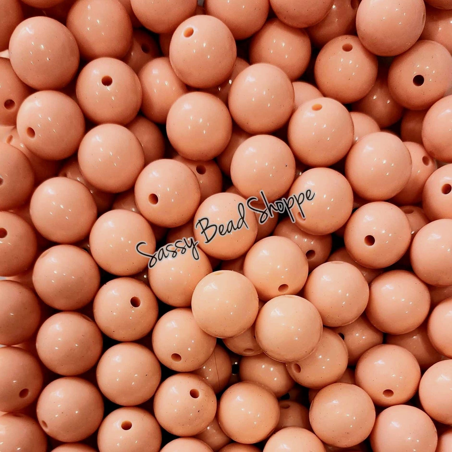 20MM Dark Peach Beads