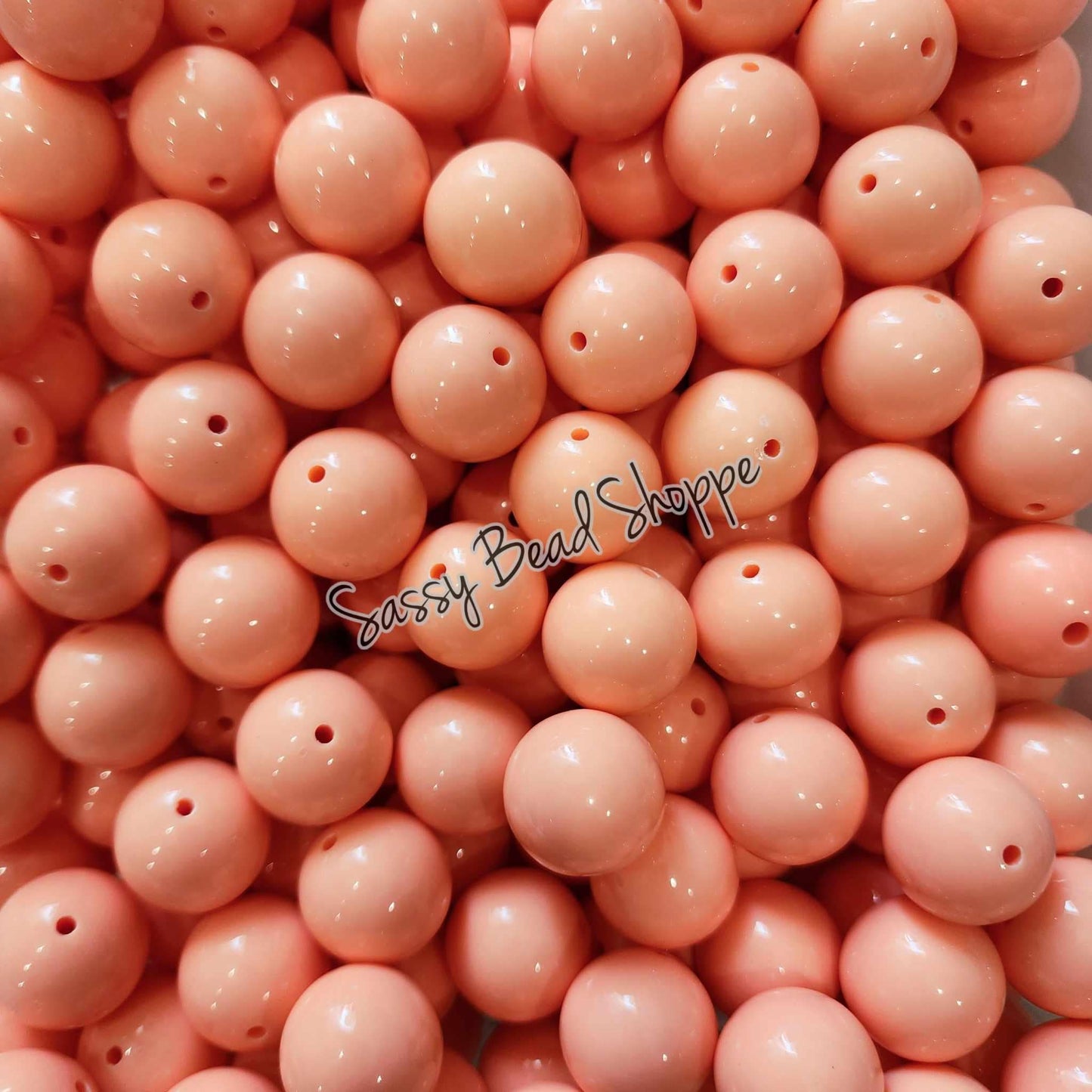 20MM Peach Beads - Sassy Bead Shoppe