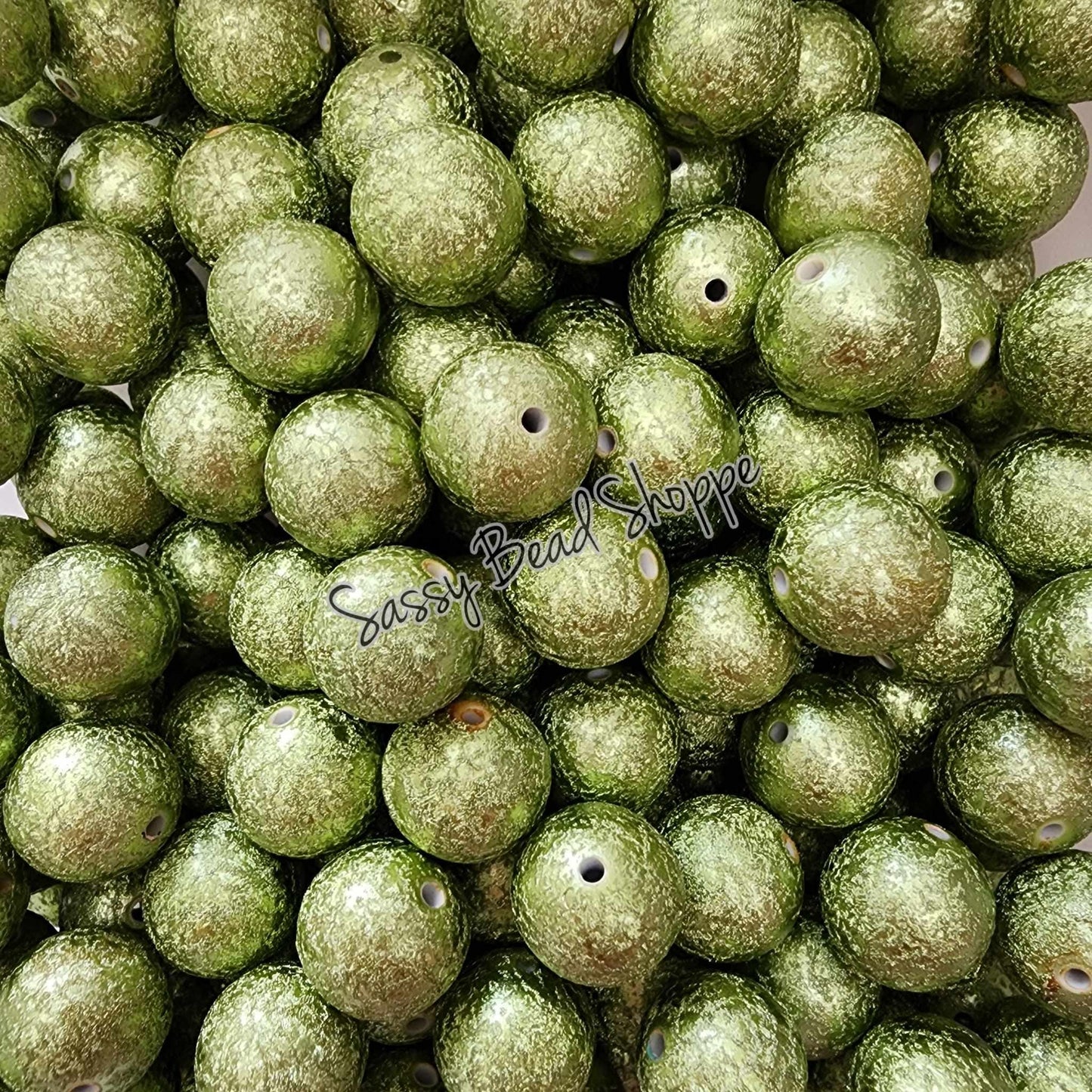 20MM Lime Foil Beads