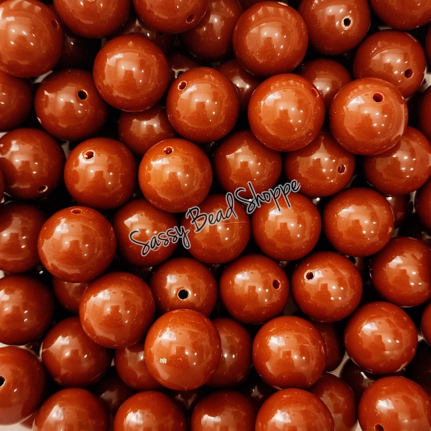 20MM Red Coffee Bean Beads