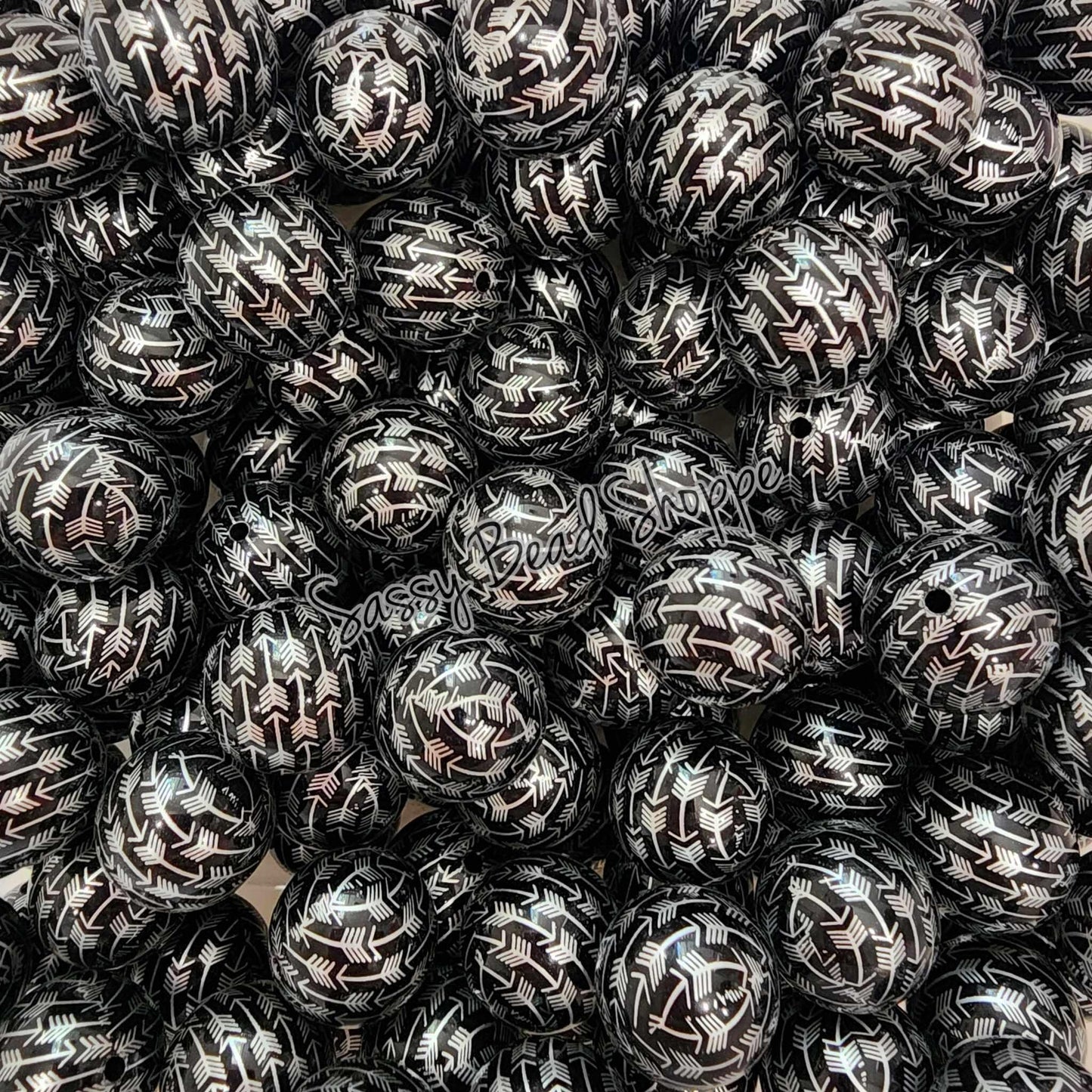 20MM Black Arrow Beads - Sassy Bead Shoppe