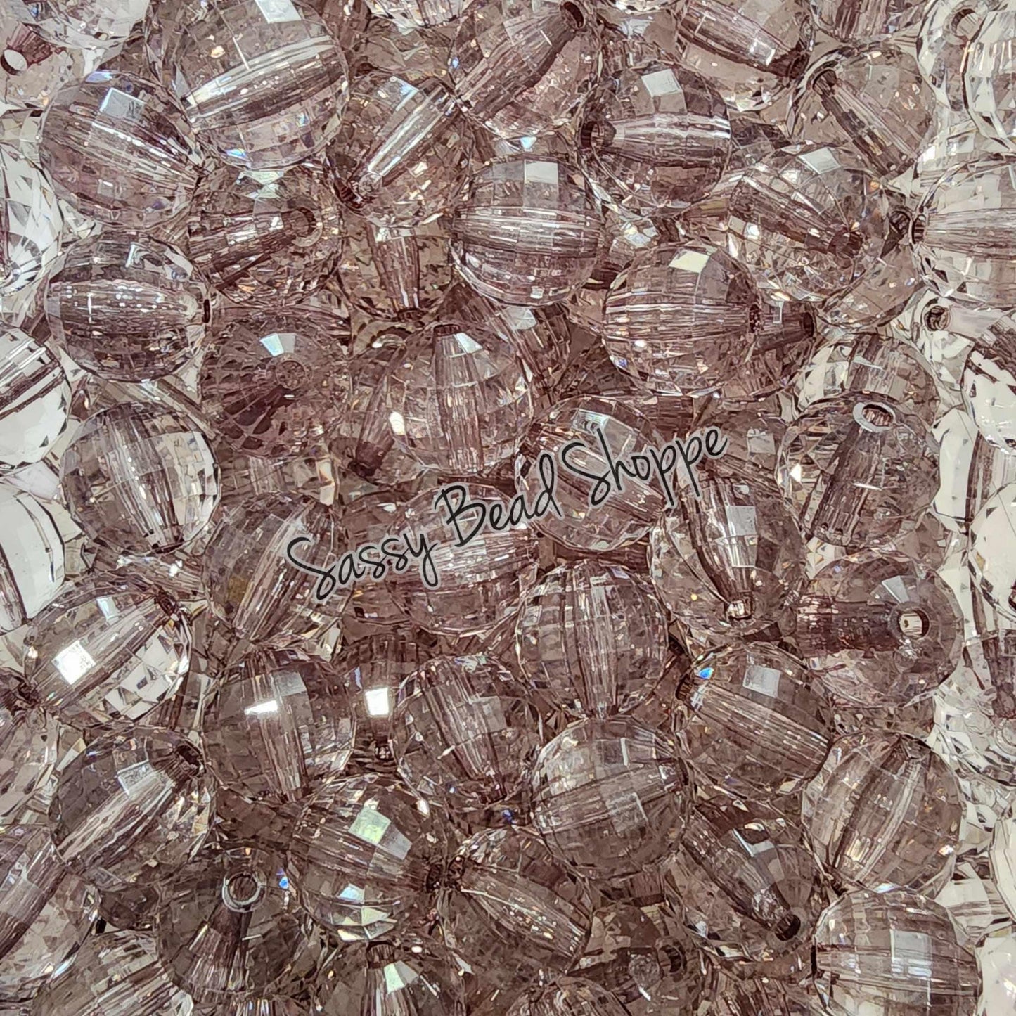 20MM Gray Disco Beads - Sassy Bead Shoppe