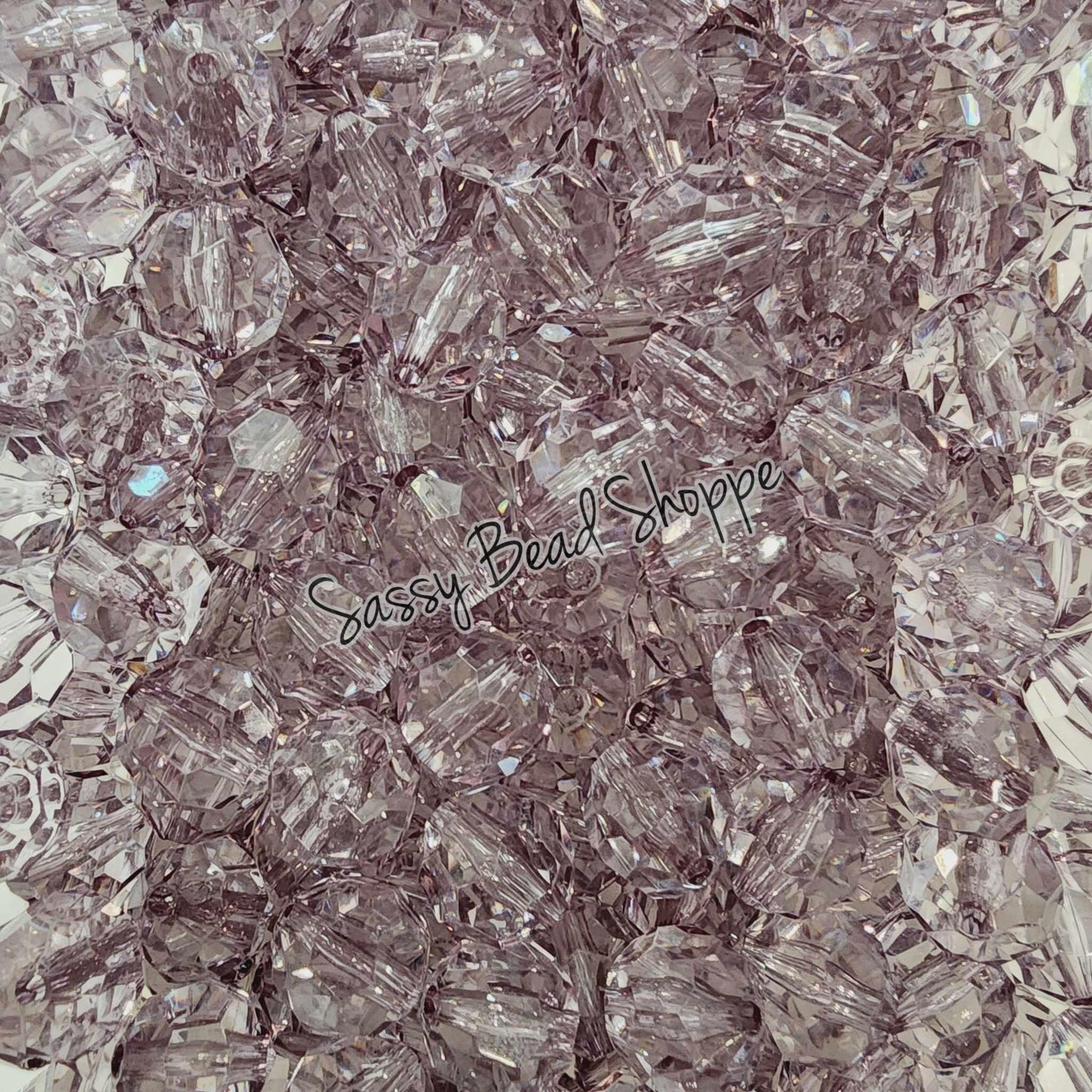 20MM Gray Fauceted Beads