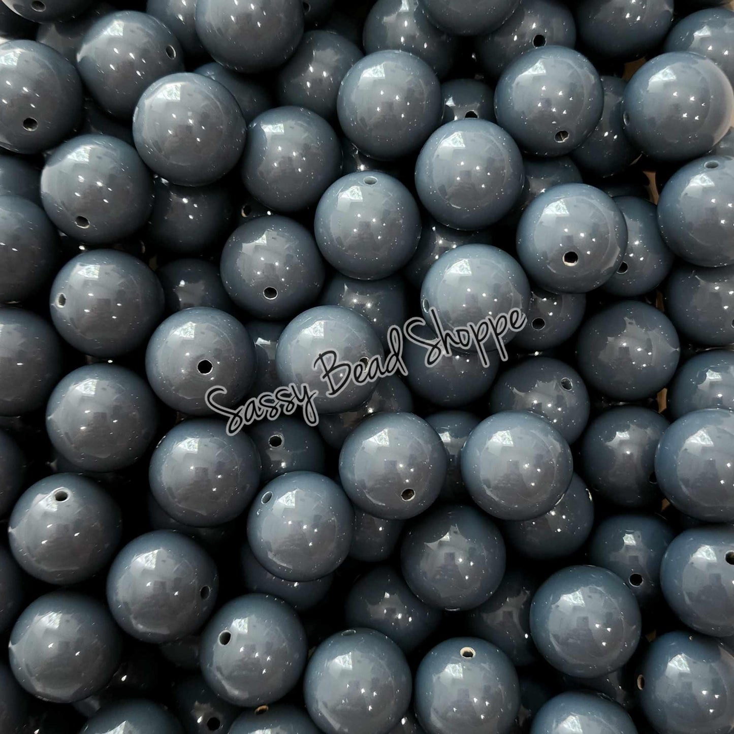 20MM Charcoal Beads - Sassy Bead Shoppe