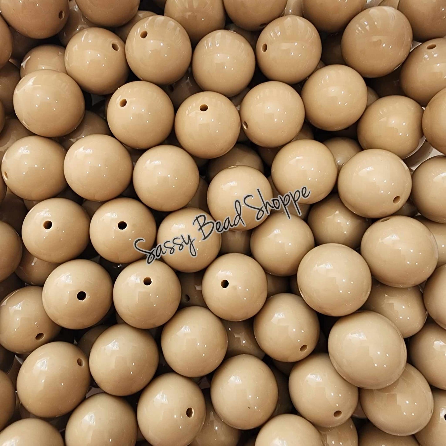 20MM Taupe Beads - Sassy Bead Shoppe