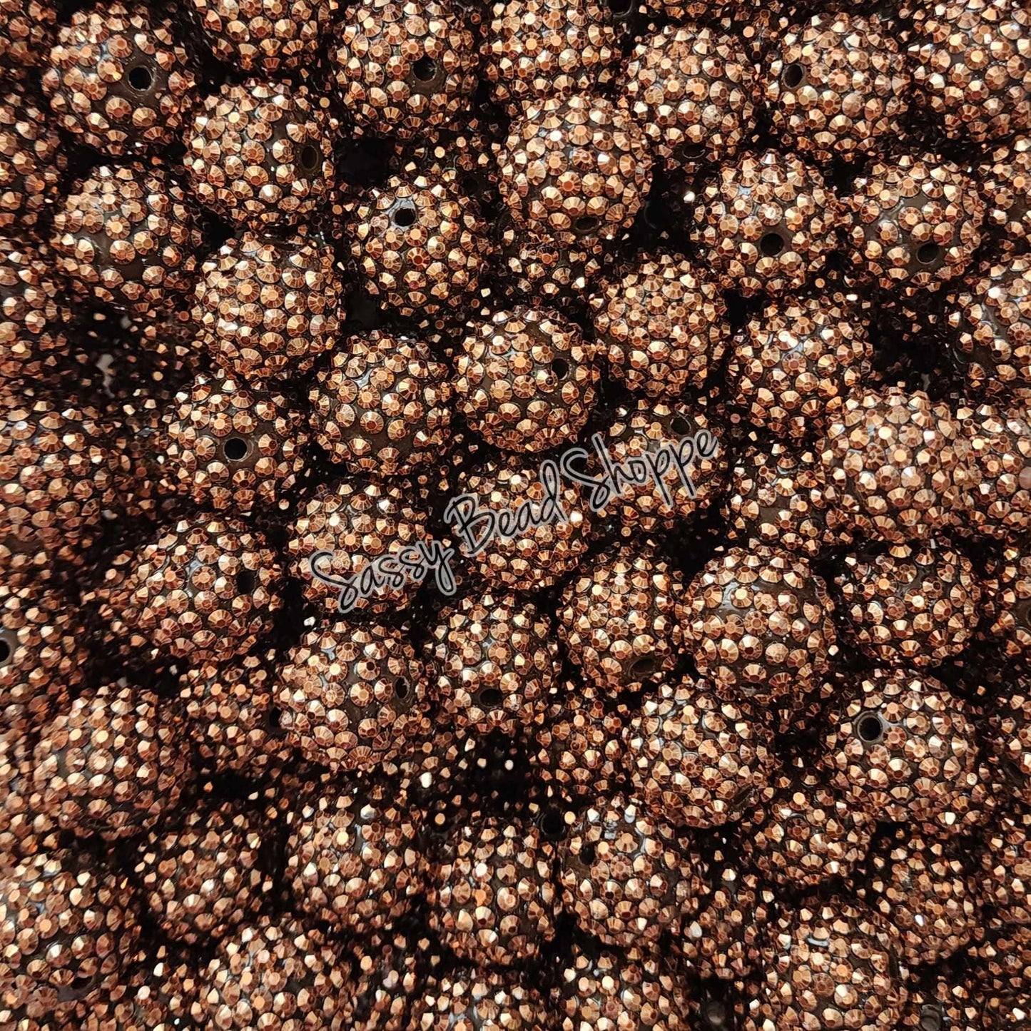 20MM Copper Rhinestone Beads