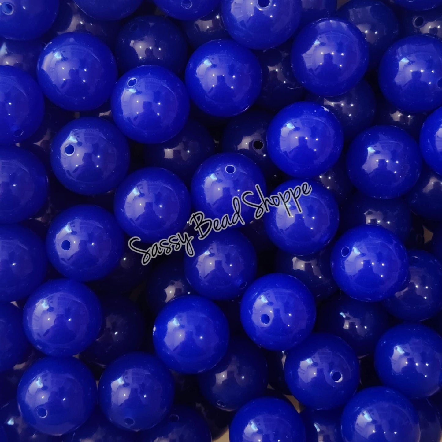 20MM Blue Jelly Beads - Sassy Bead Shoppe