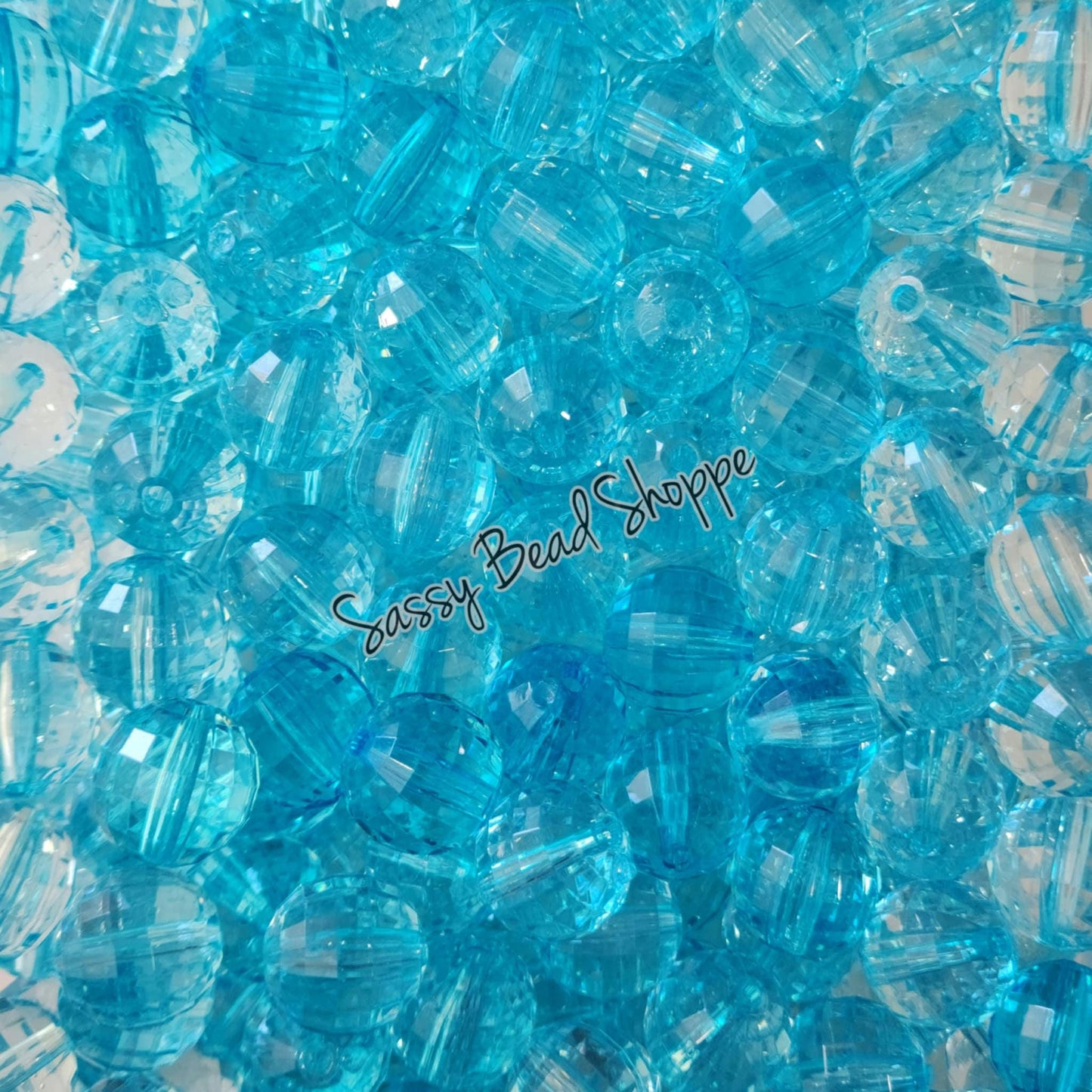 20MM Turquoise Disco Beads