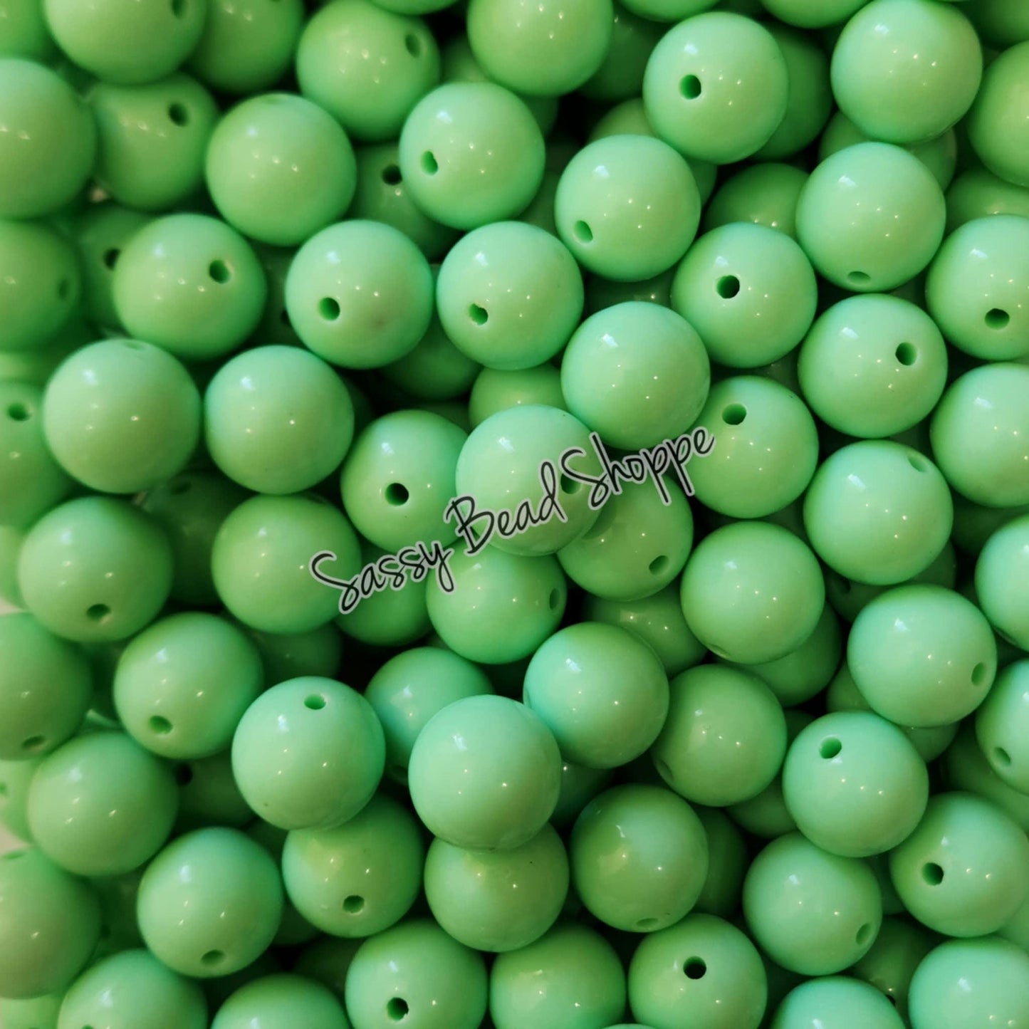 20MM Mint Green Beads - Sassy Bead Shoppe