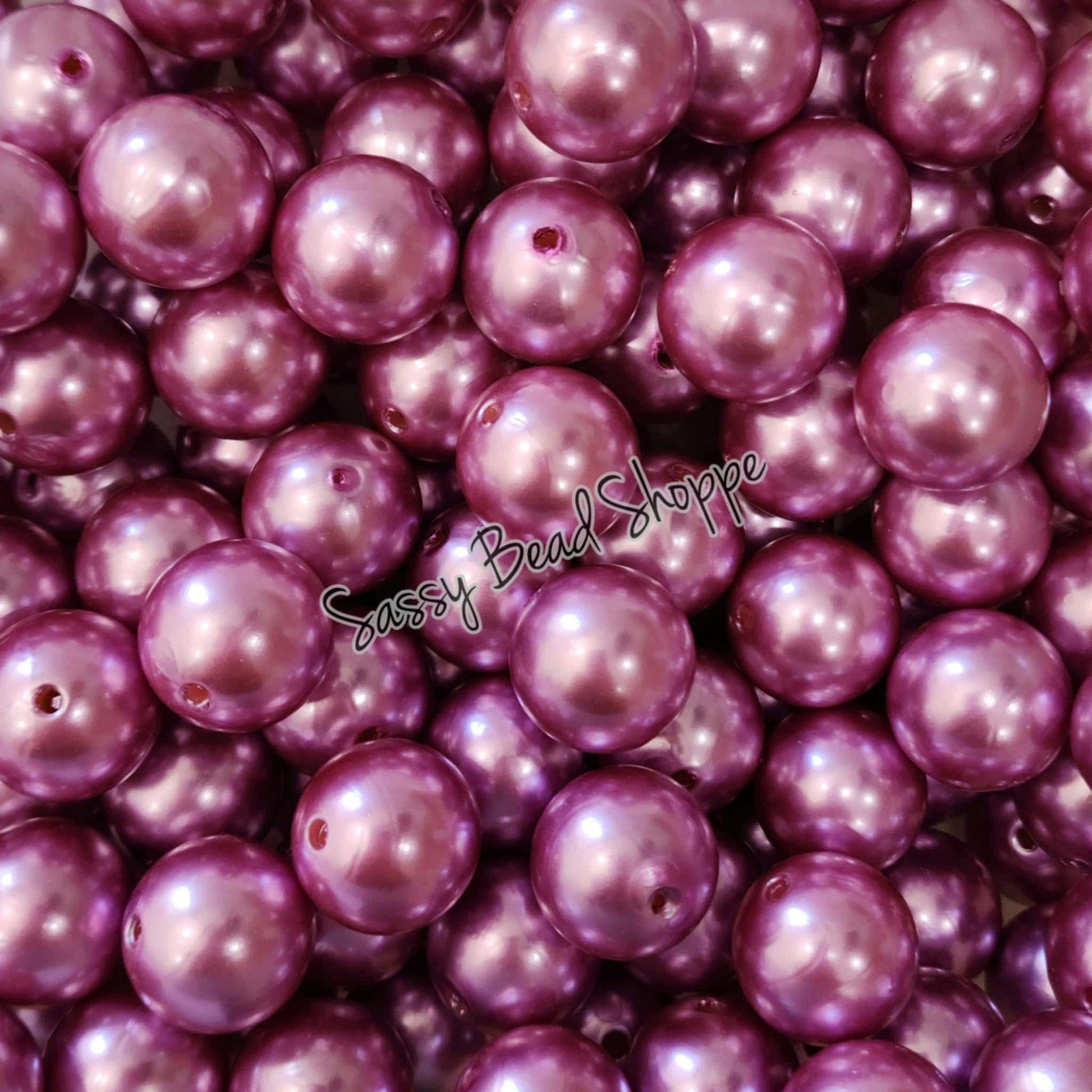 20MM Lilac Pearl Beads - Sassy Bead Shoppe