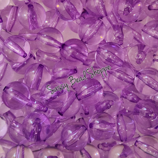 20MM Purple Clear Beads - Sassy Bead Shoppe