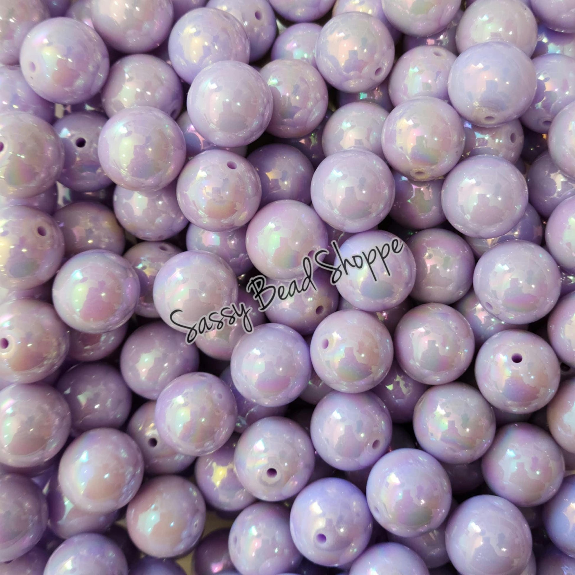 20MM Lavender AB Beads - Sassy Bead Shoppe