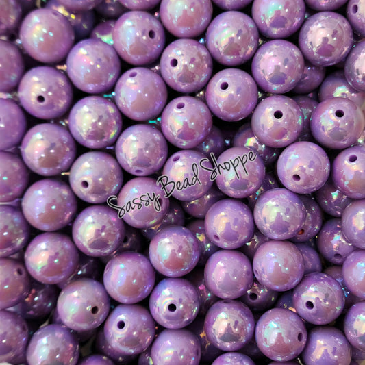 20MM Dark Lavender AB Beads - Sassy Bead Shoppe