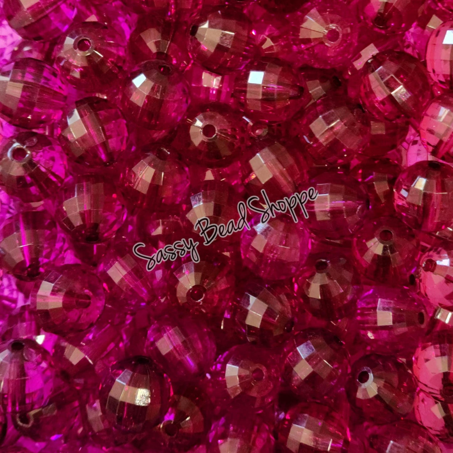 20MM Plum Disco Beads