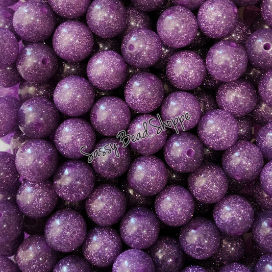 20MM Purple Shimmer Beads - Sassy Bead Shoppe