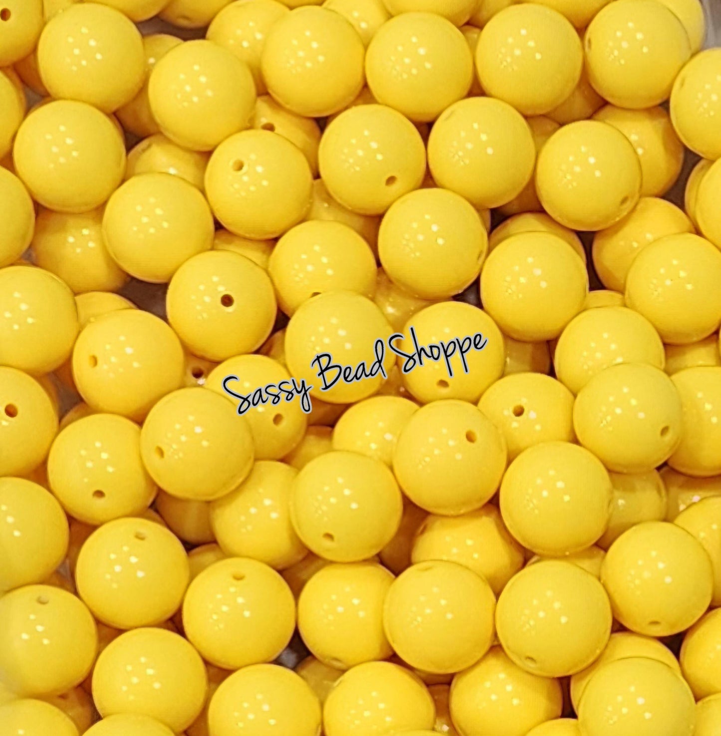 20MM Yellow Beads - Sassy Bead Shoppe