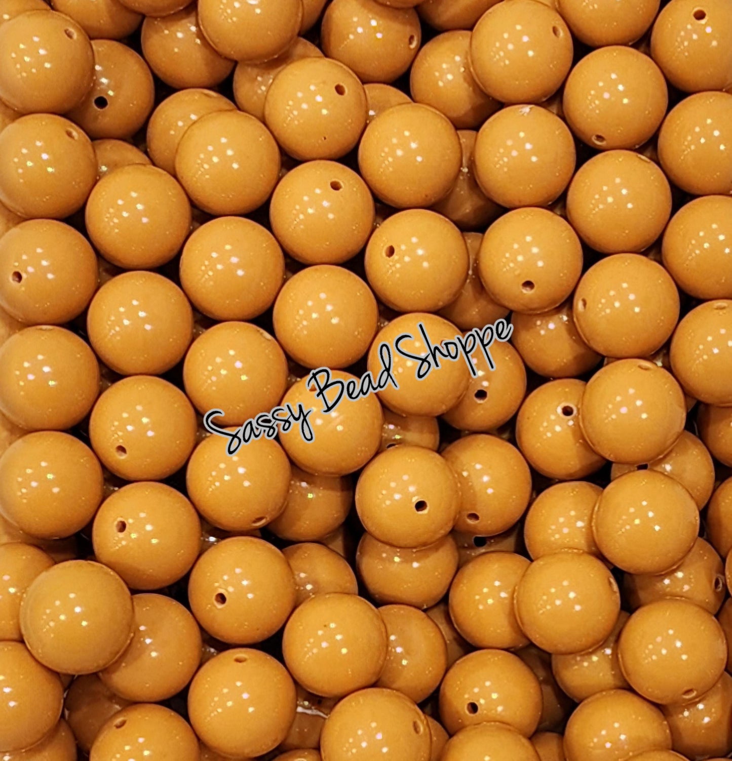 20MM Dark Mustard Beads - Sassy Bead Shoppe