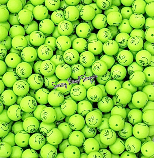 15mm Christmas Monster Silicone Beads - Sassy Bead Shoppe