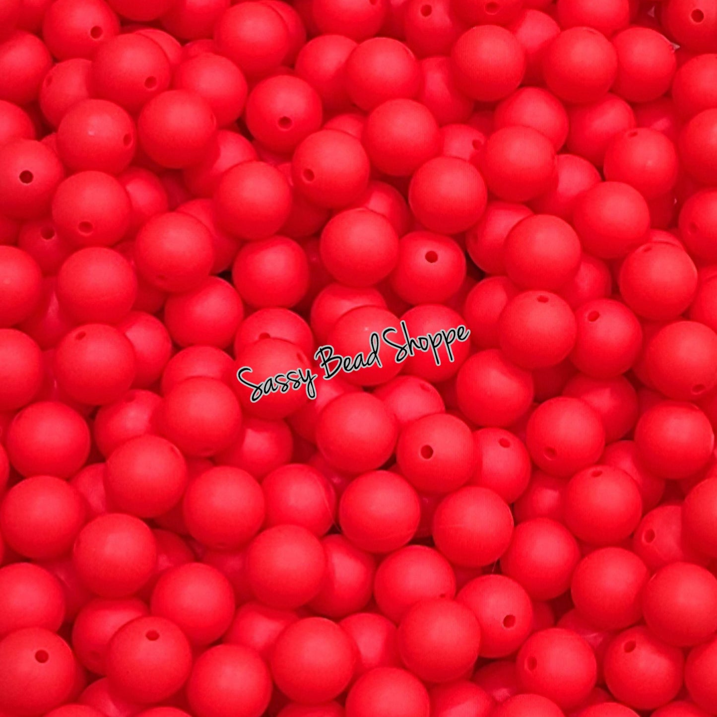 15mm Red Silicone Beads