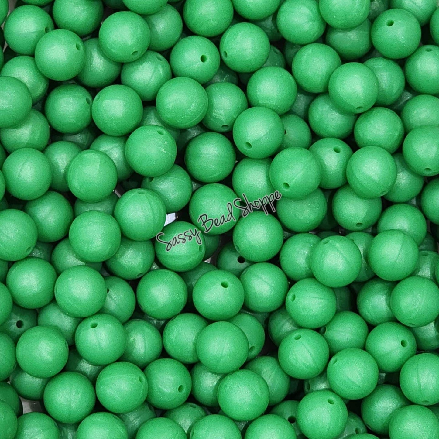 15mm Shamrock Green Silicone Beads, Round Silicone Beads, Wholesale Silicone Beads, Round Loose Beads