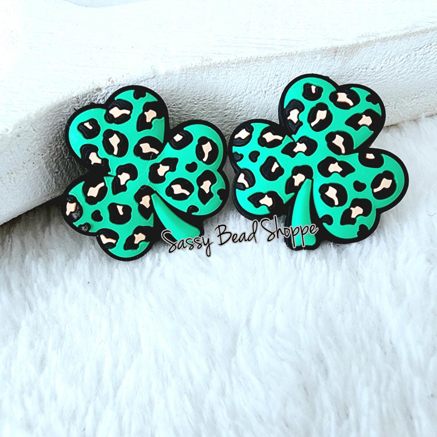 Leopard Clover Focal Beads - Sassy Bead Shoppe