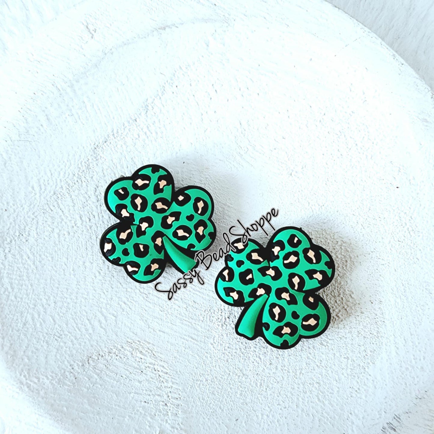 Leopard Clover Focal Beads - Sassy Bead Shoppe